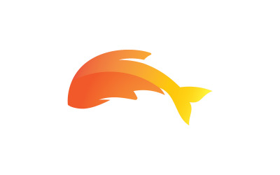 Balık Logo Simge Tasarım Vektör V3
