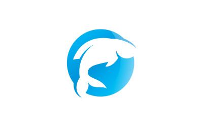 Balık Logo Simge Tasarım Vektör V6