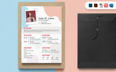 Creative Interior Designer CV CV A4 Print Mall
