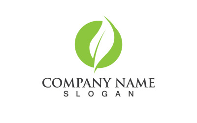 Green Eco Leaf Tree Nature Logo Vector Design V16
