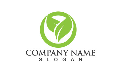 Green Eco Leaf Tree Nature Logo Vector Design V1