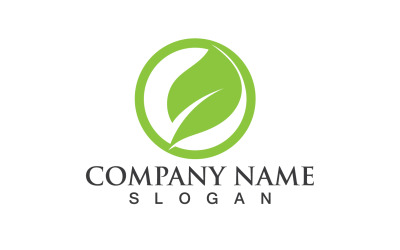 Green Eco Leaf Tree Nature Logo Vector Design V4