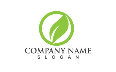Green Eco Leaf Tree Nature Logo Vector Design V5