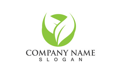 Green Eco Leaf Tree Nature Logo Vector Design V9