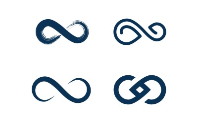 Infinity Logo Ikon Design Vector V5