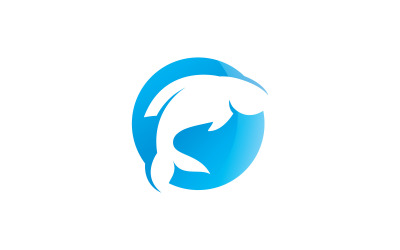 Ryba Logo Ikona Projekt Wektor V6
