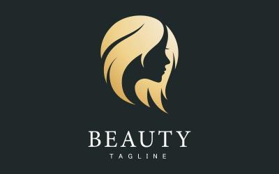 Skönhet kvinna logotyp ikon design vektor v1