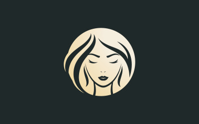 Skönhet kvinna logotyp ikon design vektor v3