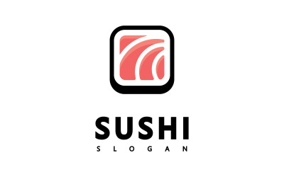 Sushi Icona Logo Design Vector, cibo giapponese Logo simbolo V4