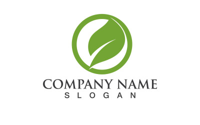 Verde Eco Foglia Albero Natura Logo Vector Design V15