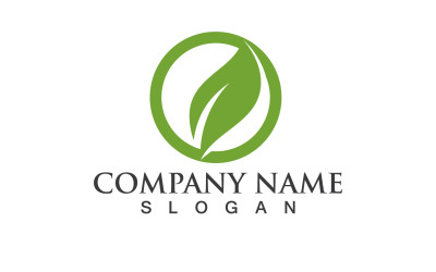 Green Eco Leaf Tree Nature Logo Vector Design V17