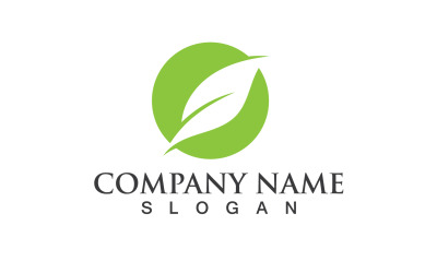 Green Eco Leaf Tree Nature Logo Vector Design V19