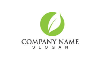 Green Eco Leaf Tree Nature Logo Vector Design V21