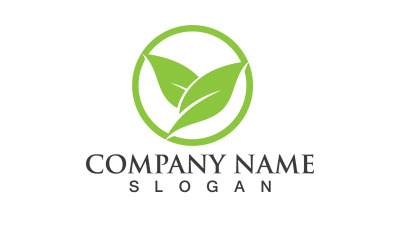 Green Eco Leaf Tree Nature Logo Vector Design V28