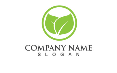 Green Eco Leaf Tree Nature Logo Vector Design V29