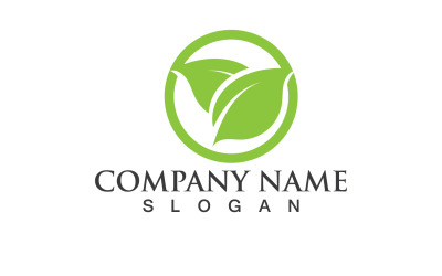 Green Eco Leaf Tree Nature Logo Vector Design V30