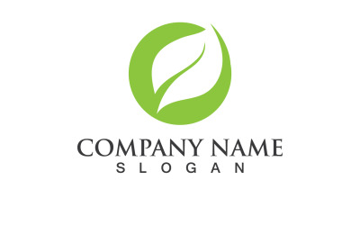 Green Eco Leaf Tree Nature Logo Vector Design V34