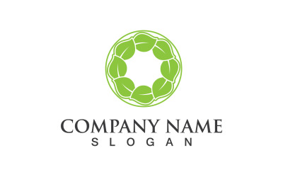 Green Eco Leaf Tree Nature Logo Vector Design V38