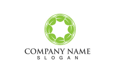 Green Eco Leaf Tree Nature Logo Vector Design V39