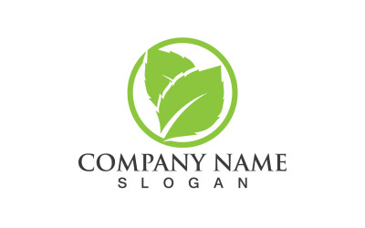 Green Eco Leaf Tree Nature Logo Vector Design V43