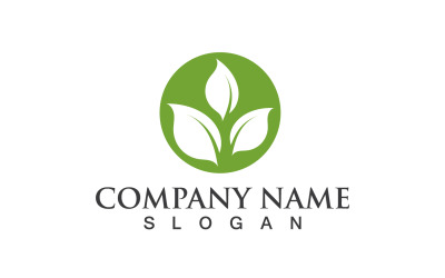 Green Eco Leaf Tree Nature Logo Vector Design V44
