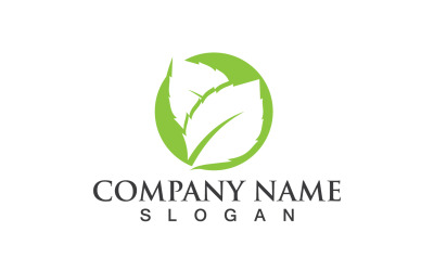 Green Eco Leaf Tree Nature Logo Vector Design V46