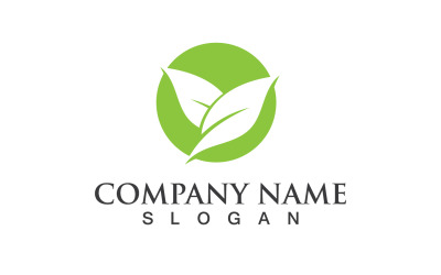 Green Eco Leaf Tree Nature Logo Vector Design V47