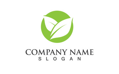 Green Eco Leaf Tree Nature Logo Vector Design V48
