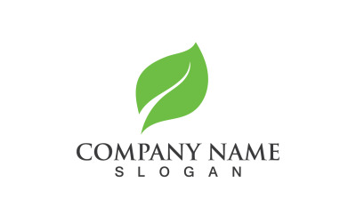 Green Eco Leaf Tree Nature Logo Vector Design V59