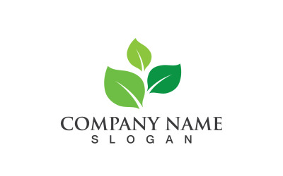 Green Eco Leaf Tree Nature Logo Vector Design V76