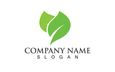 Green Eco Leaf Tree Nature Logo Vector Design V80
