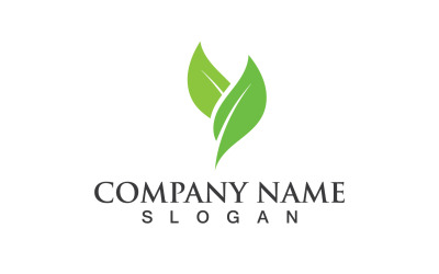 Green Eco Leaf Tree Nature Logo Vector Design V81