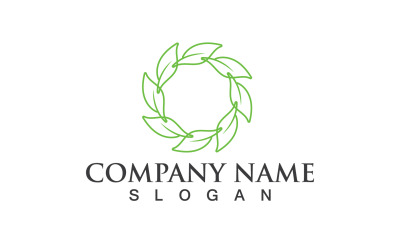 Green Eco Leaf Tree Nature Logo Vector Design V82