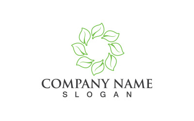 Green Eco Leaf Tree Nature Logo Vector Design V85