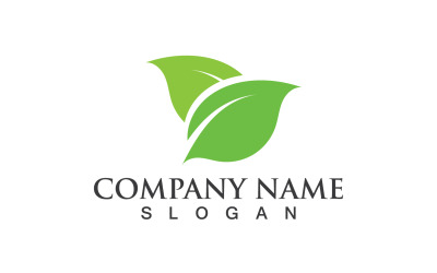 Green Eco Leaf Tree Nature Logo Vector Design V88