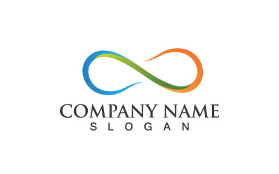Infinito diseño logotipo y símbolo Vector V3