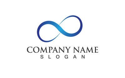 Infinito diseño logotipo y símbolo Vector V4