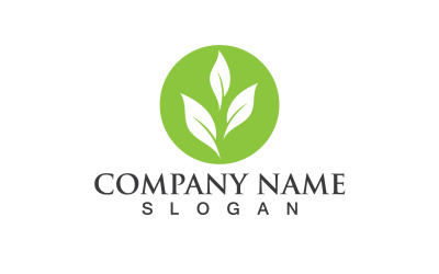 Verde Eco Foglia Albero Natura Logo Vector Design V25