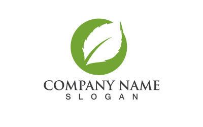 Verde Eco Foglia Albero Natura Logo Vector Design V27