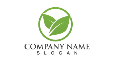 Verde Eco Foglia Albero Natura Logo Vector Design V36