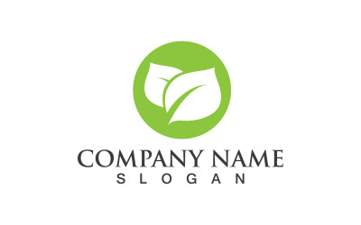 Verde Eco Foglia Albero Natura Logo Vector Design V49
