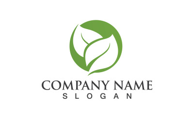 Verde Eco Foglia Albero Natura Logo Vector Design V51