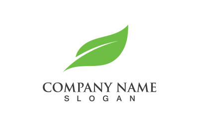 Verde Eco Foglia Albero Natura Logo Vector Design V53