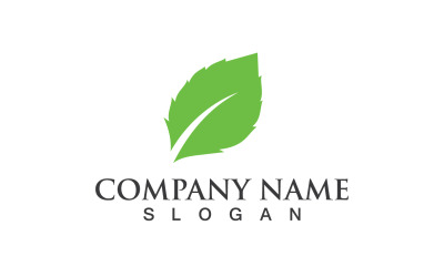 Verde Eco Foglia Albero Natura Logo Vector Design V57