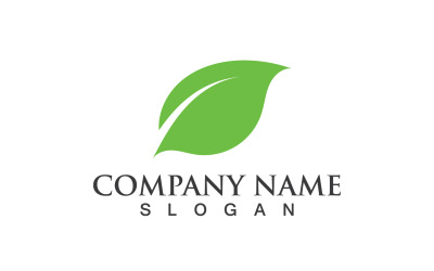 Verde Eco Foglia Albero Natura Logo Vector Design V61