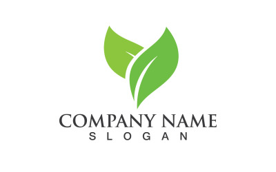 Verde Eco Foglia Albero Natura Logo Vector Design V79