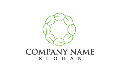 Verde Eco Foglia Albero Natura Logo Vector Design V83