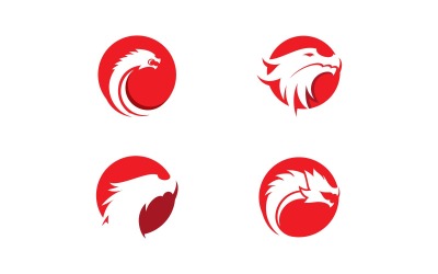 Dragón Logo Vector Símbolo V10