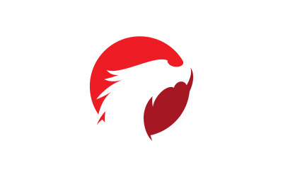 Dragón Logo Vector Símbolo V8
