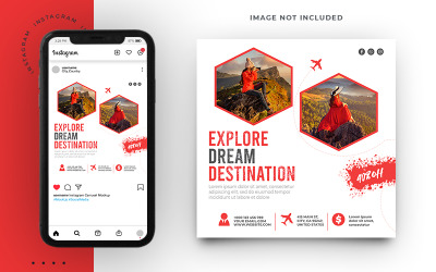 Travel &amp;amp; Tour Agency Promotion Instagram Post Template